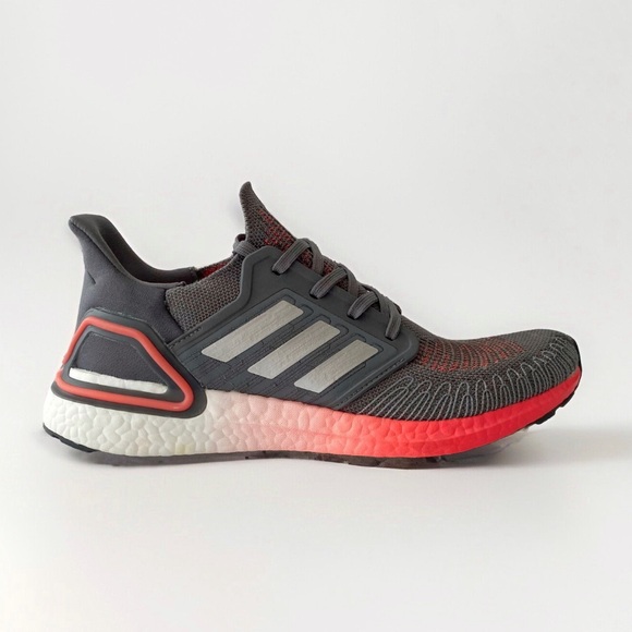 adidas Shoes - ADIDAS GRAY PINK SILVER ULTRABOOST 20 LACE UP KNIT SNEAKERS
